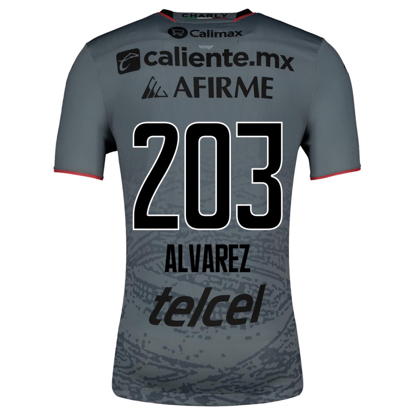 Herren Jaime Álvarez #203 Grau Auswärtstrikot Trikot 2023/24 T-Shirt