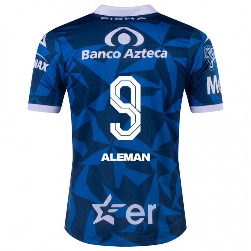 Herren Nelly Alemán #9 Blau Auswärtstrikot Trikot 2023/24 T-Shirt
