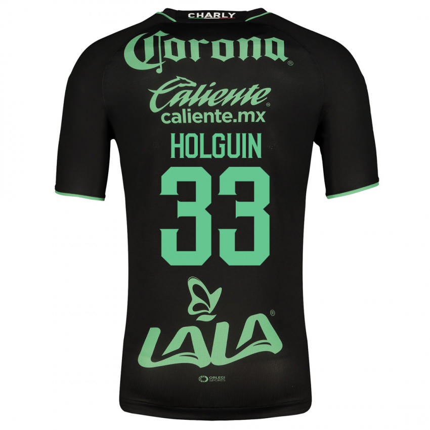 Herren Héctor Holguín #33 Schwarz Auswärtstrikot Trikot 2023/24 T-Shirt
