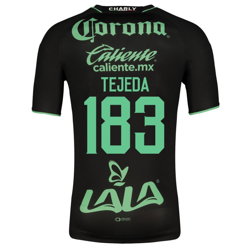 Herren Juan Tejeda #183 Schwarz Auswärtstrikot Trikot 2023/24 T-Shirt