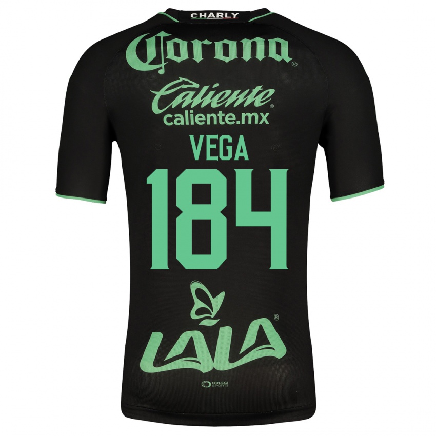 Herren Luis Vega #184 Schwarz Auswärtstrikot Trikot 2023/24 T-Shirt