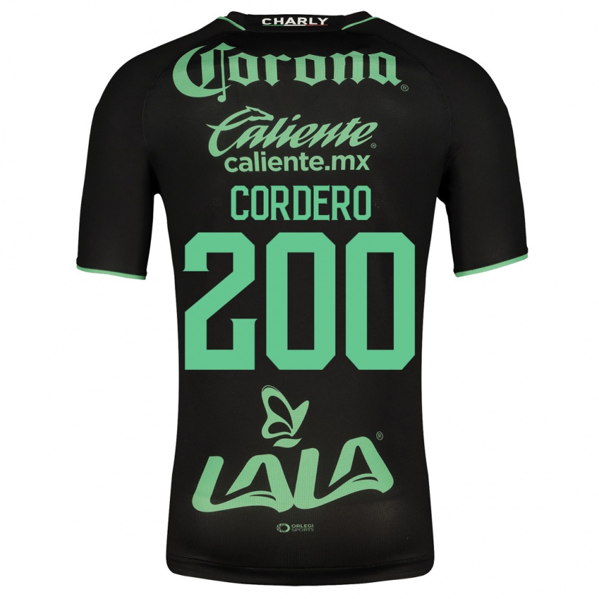 Herren Mario Cordero #200 Schwarz Auswärtstrikot Trikot 2023/24 T-Shirt