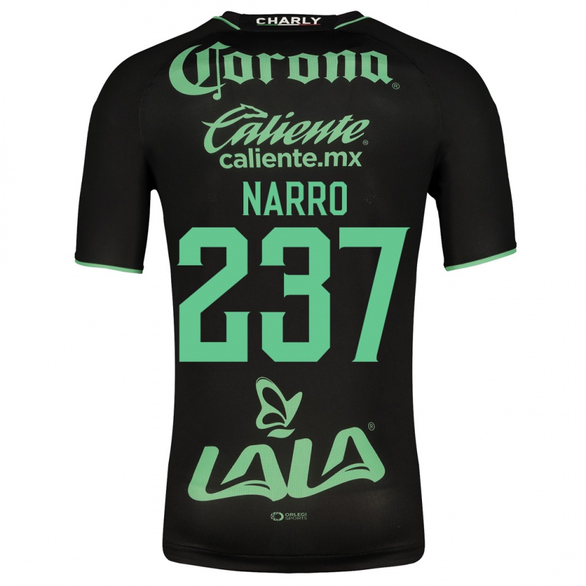 Herren Ernesto Narro #237 Schwarz Auswärtstrikot Trikot 2023/24 T-Shirt