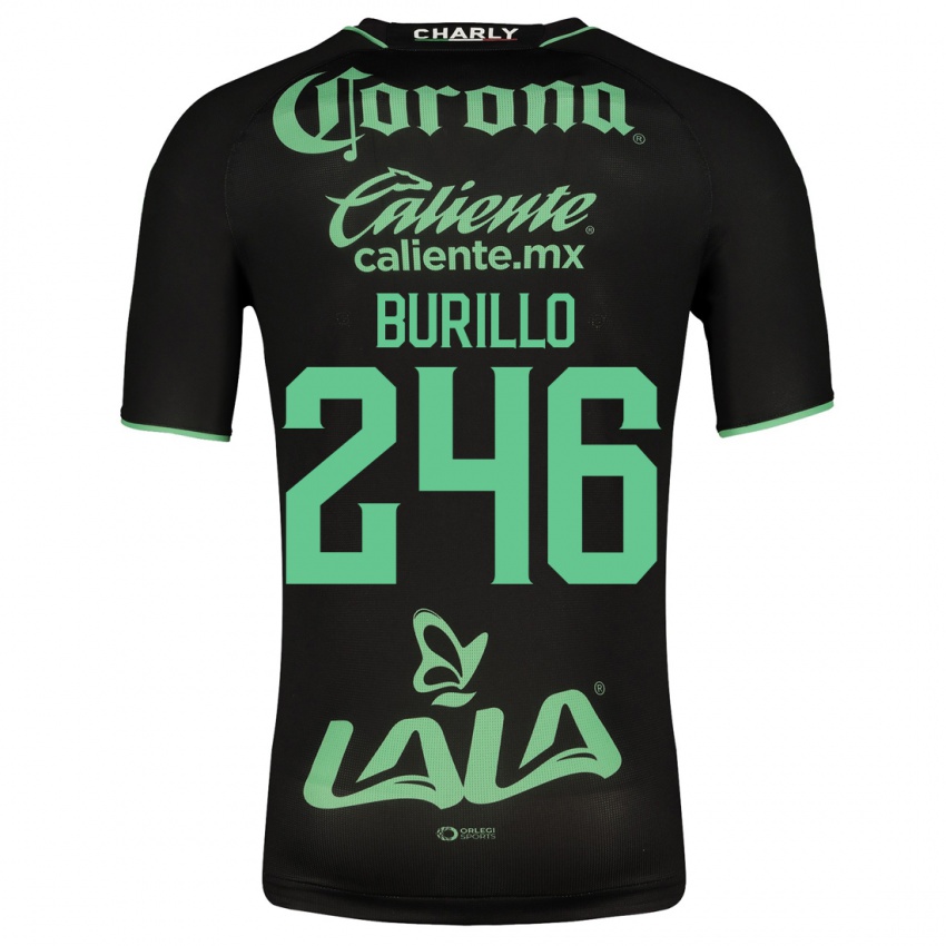 Herren Juan Burillo #246 Schwarz Auswärtstrikot Trikot 2023/24 T-Shirt