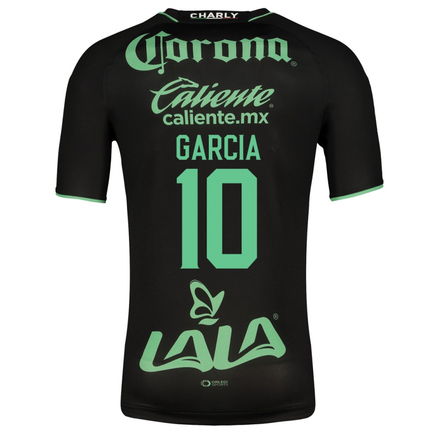 Herren Daniela García #10 Schwarz Auswärtstrikot Trikot 2023/24 T-Shirt
