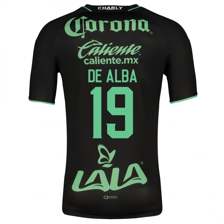 Herren Luisa De Alba #19 Schwarz Auswärtstrikot Trikot 2023/24 T-Shirt