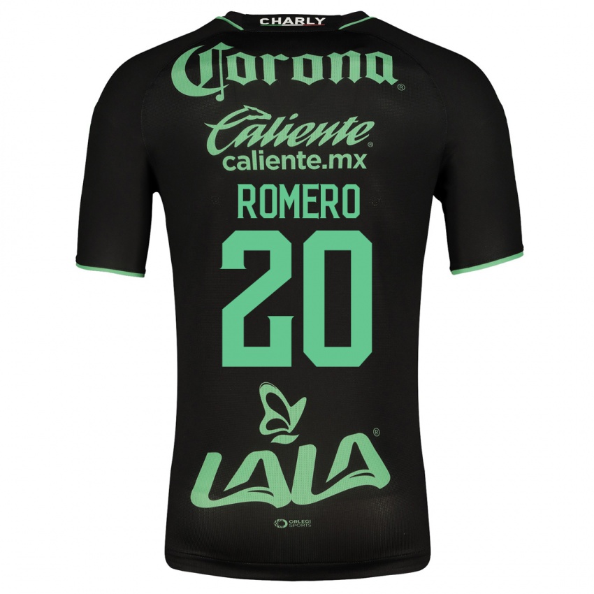 Herren Lia Romero #20 Schwarz Auswärtstrikot Trikot 2023/24 T-Shirt