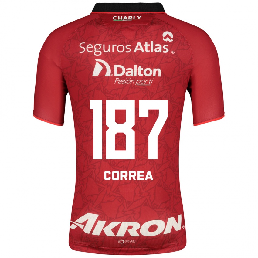 Herren Leonardo Correa #187 Rot Auswärtstrikot Trikot 2023/24 T-Shirt