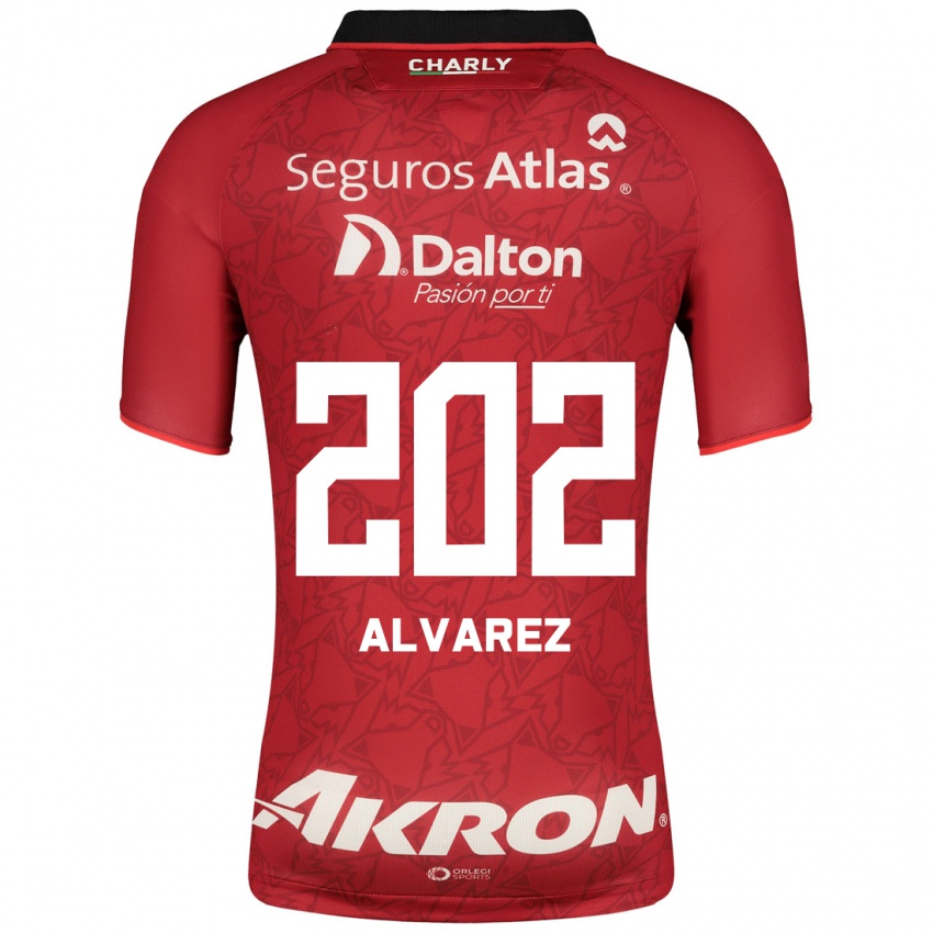Herren Sergio Álvarez #202 Rot Auswärtstrikot Trikot 2023/24 T-Shirt