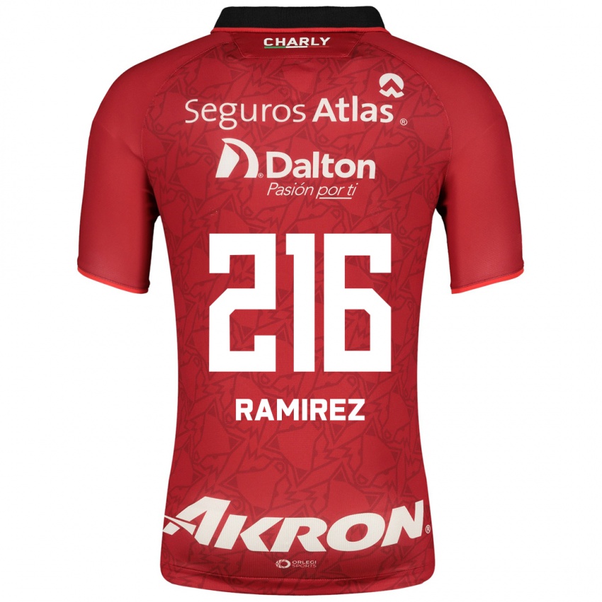 Herren Paulo Ramírez #216 Rot Auswärtstrikot Trikot 2023/24 T-Shirt