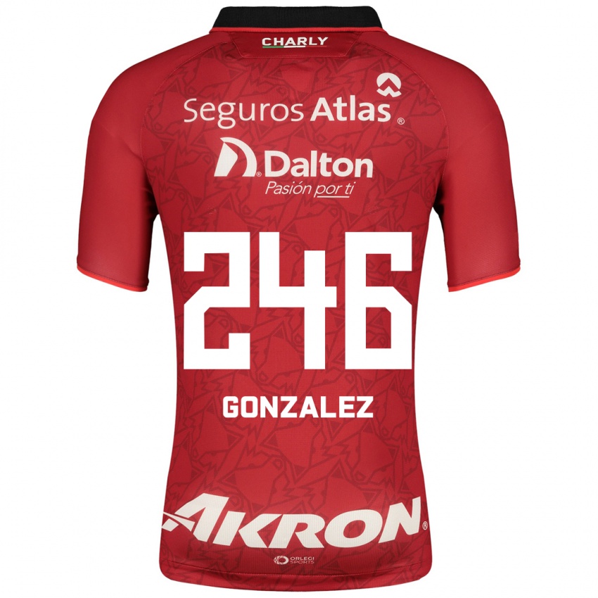 Herren Juan González #246 Rot Auswärtstrikot Trikot 2023/24 T-Shirt