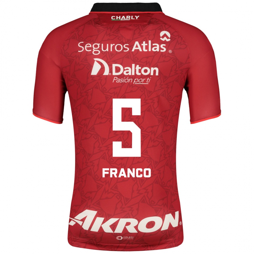 Herren Alejandra Franco #5 Rot Auswärtstrikot Trikot 2023/24 T-Shirt