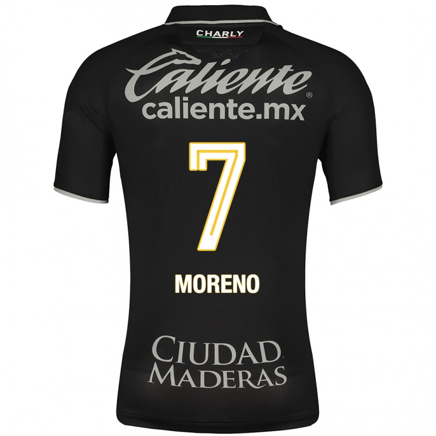 Herren Iván Moreno #7 Schwarz Auswärtstrikot Trikot 2023/24 T-Shirt
