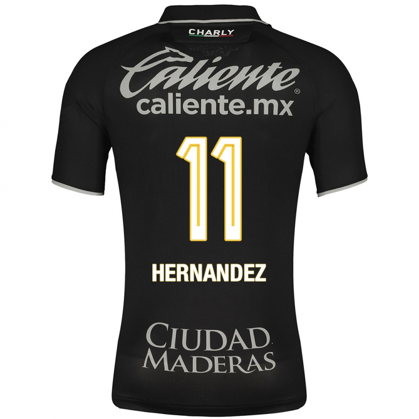 Herren Elías Hernández #11 Schwarz Auswärtstrikot Trikot 2023/24 T-Shirt