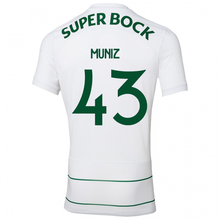 Herren João Muniz #43 Weiß Auswärtstrikot Trikot 2023/24 T-Shirt
