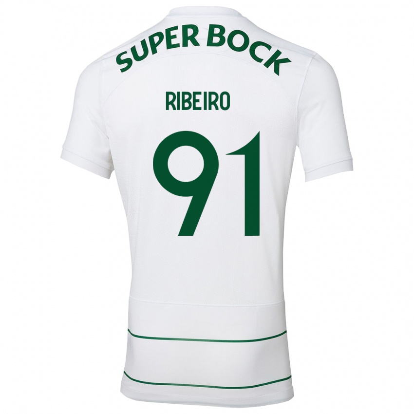 Herren Rodrigo Ribeiro #91 Weiß Auswärtstrikot Trikot 2023/24 T-Shirt