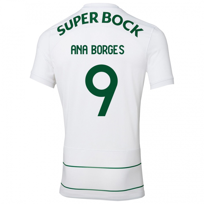 Herren Ana Catarina Marques Borges #9 Weiß Auswärtstrikot Trikot 2023/24 T-Shirt