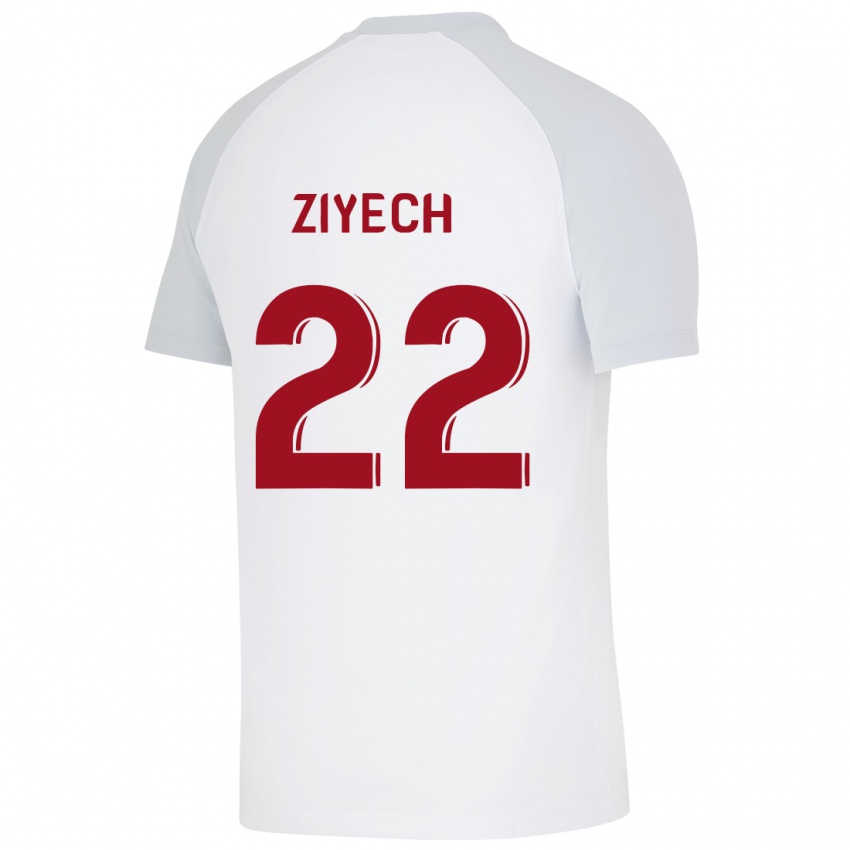 Herren Hakim Ziyech #22 Weiß Auswärtstrikot Trikot 2023/24 T-Shirt