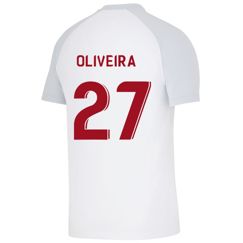 Herren Sergio Oliveira #27 Weiß Auswärtstrikot Trikot 2023/24 T-Shirt