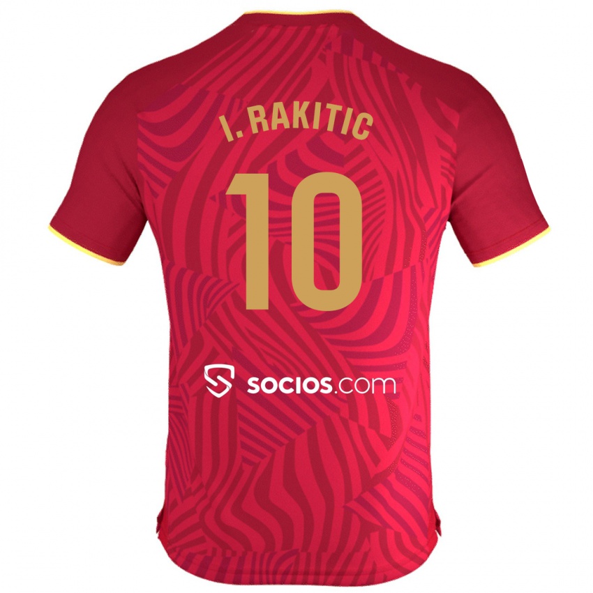 Herren Ivan Rakitic #10 Rot Auswärtstrikot Trikot 2023/24 T-Shirt
