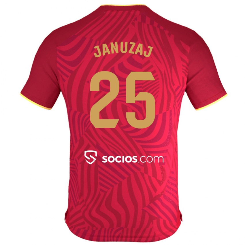 Herren Adnan Januzaj #25 Rot Auswärtstrikot Trikot 2023/24 T-Shirt