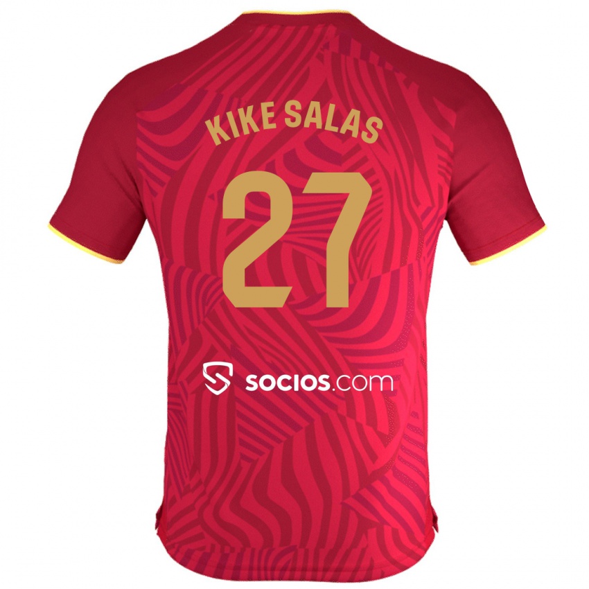 Herren Kike Salas #27 Rot Auswärtstrikot Trikot 2023/24 T-Shirt