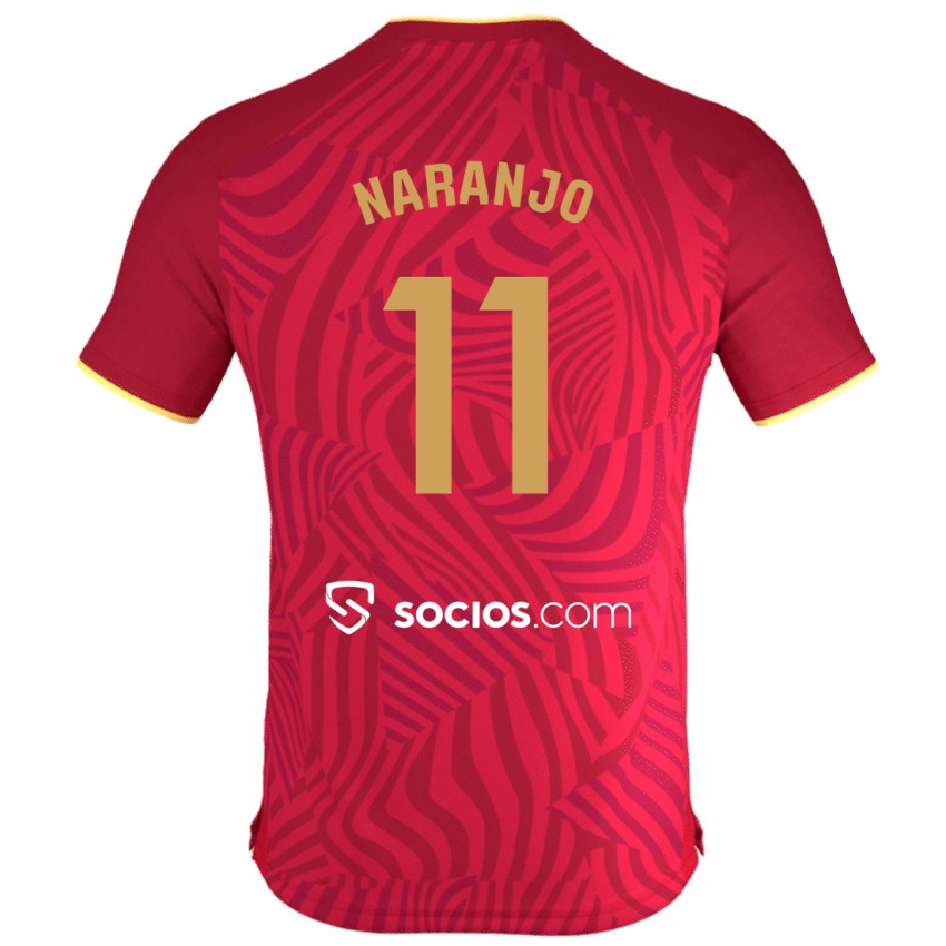 Herren Mario Naranjo #11 Rot Auswärtstrikot Trikot 2023/24 T-Shirt