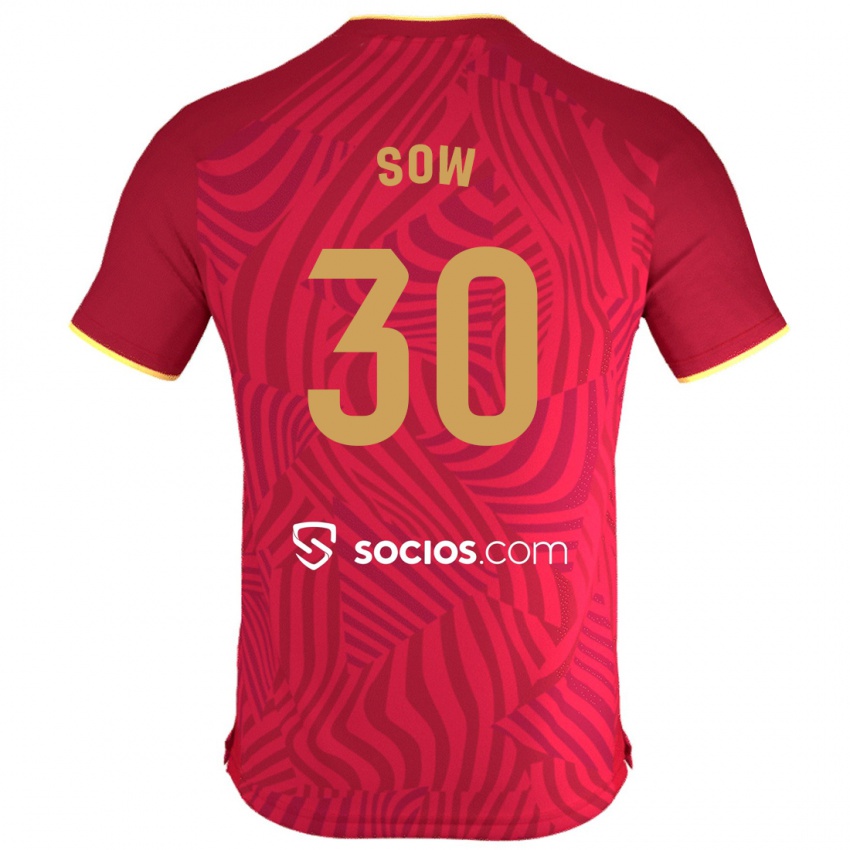 Herren Ibrahima Sow #30 Rot Auswärtstrikot Trikot 2023/24 T-Shirt