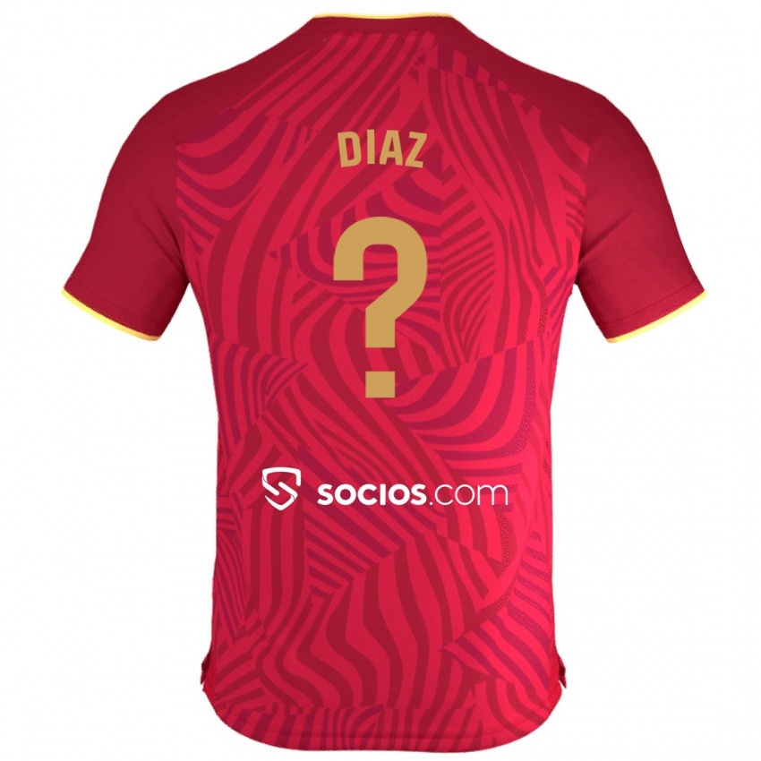 Herren Álvaro Díaz #0 Rot Auswärtstrikot Trikot 2023/24 T-Shirt
