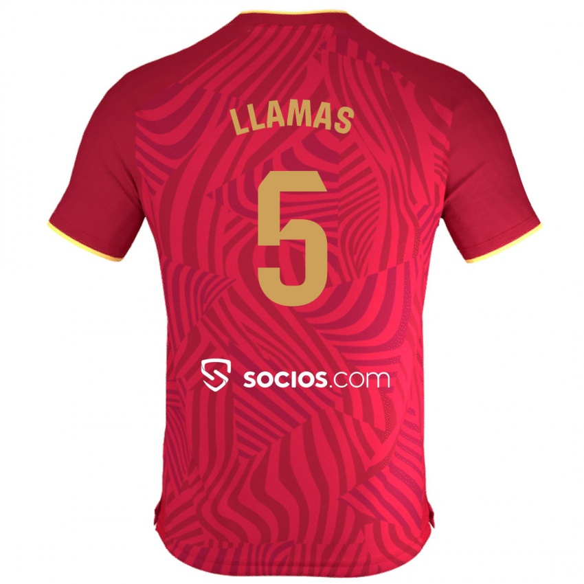 Herren Eva Llamas Hernández #5 Rot Auswärtstrikot Trikot 2023/24 T-Shirt