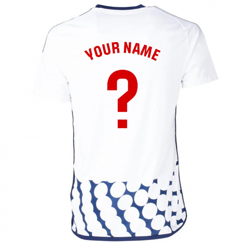 Herren Ihren Namen #0 Weiß Auswärtstrikot Trikot 2023/24 T-Shirt
