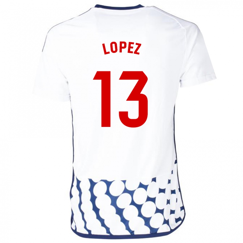 Herren Luis López #13 Weiß Auswärtstrikot Trikot 2023/24 T-Shirt