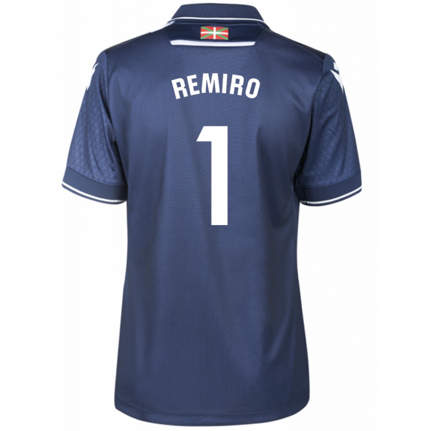 Herren Alex Remiro #1 Marine Auswärtstrikot Trikot 2023/24 T-Shirt