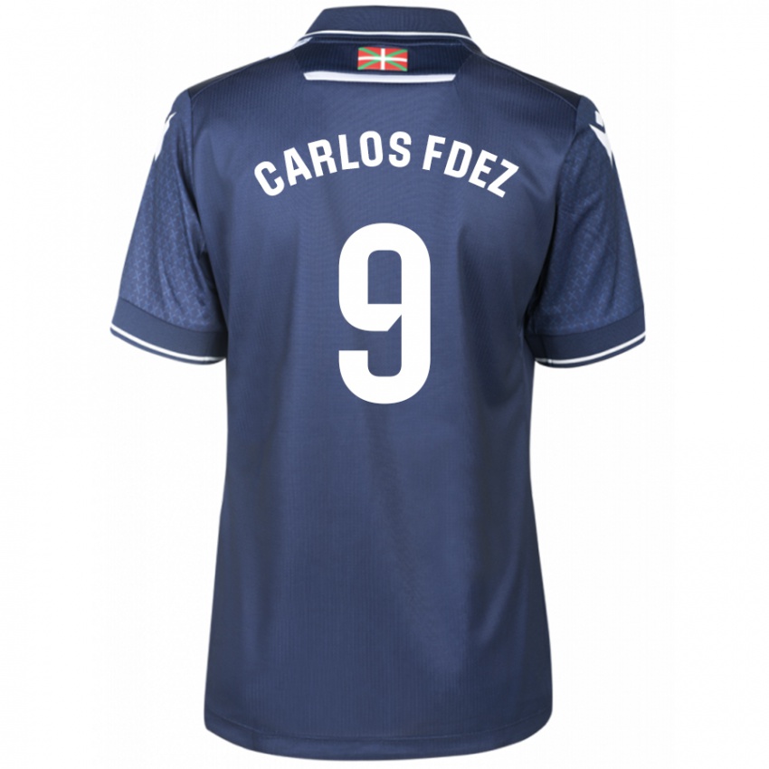 Herren Carlos Fernandez #9 Marine Auswärtstrikot Trikot 2023/24 T-Shirt