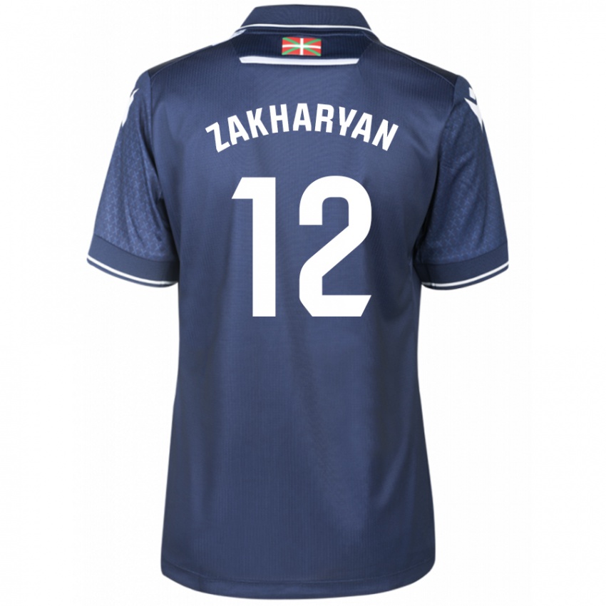 Herren Arsen Zakharyan #12 Marine Auswärtstrikot Trikot 2023/24 T-Shirt
