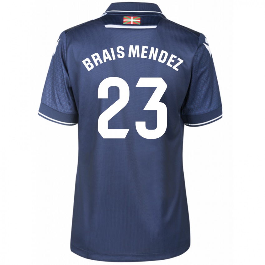 Herren Brais Mendez #23 Marine Auswärtstrikot Trikot 2023/24 T-Shirt