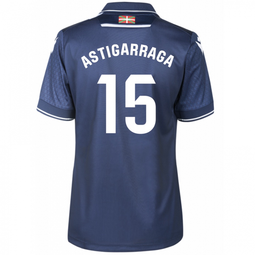 Herren Eneko Astigarraga #15 Marine Auswärtstrikot Trikot 2023/24 T-Shirt