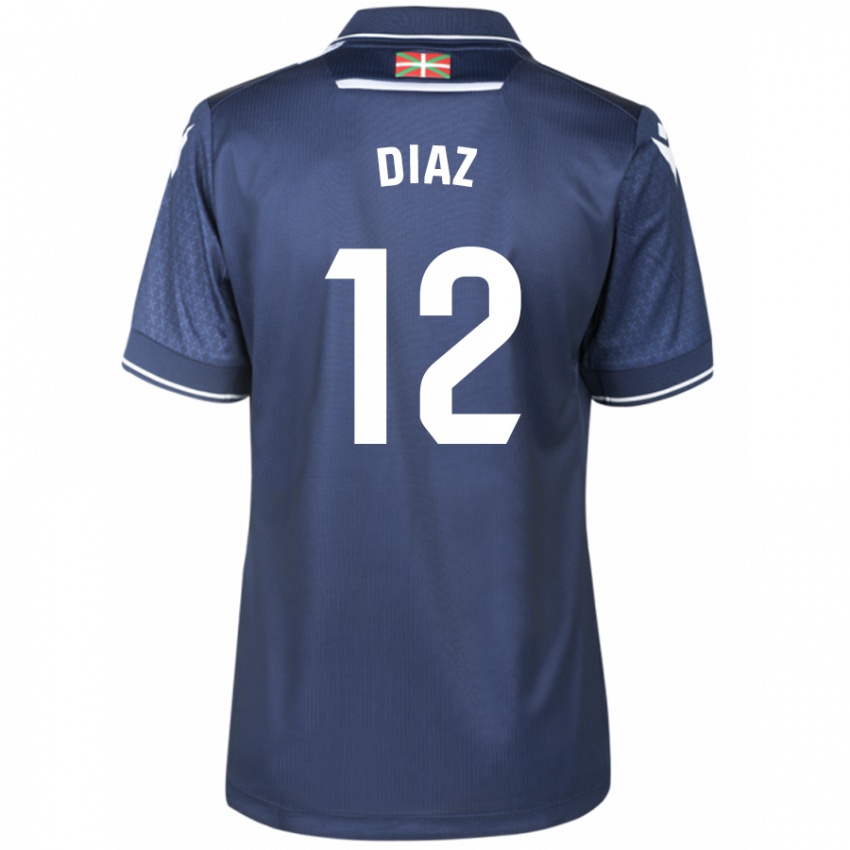 Herren Ekain Díaz #12 Marine Auswärtstrikot Trikot 2023/24 T-Shirt