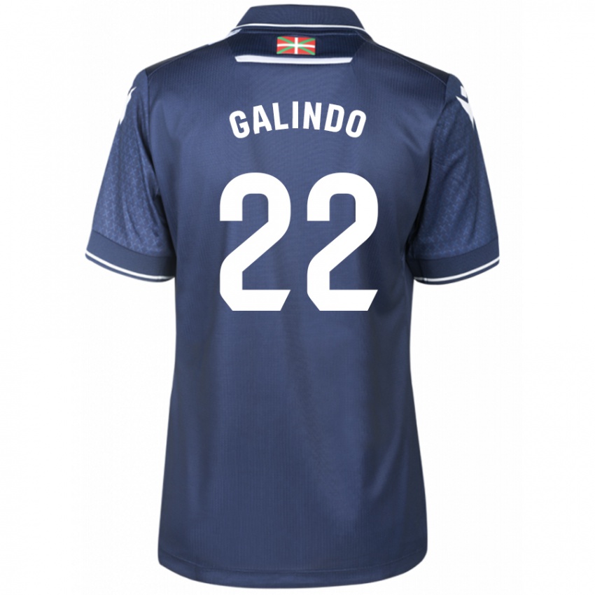 Herren Iker Galindo #22 Marine Auswärtstrikot Trikot 2023/24 T-Shirt