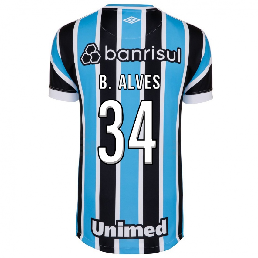 Damen Bruno Alves #34 Blau Heimtrikot Trikot 2023/24 T-Shirt