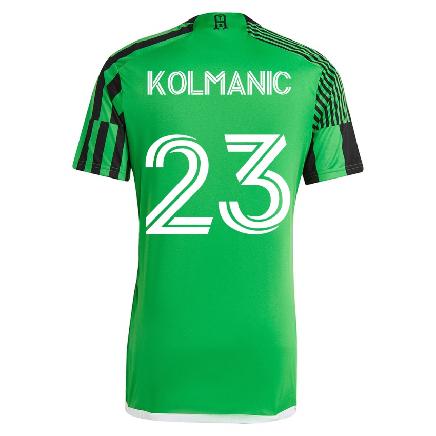 Damen Zan Kolmanic #23 Grün Schwarz Heimtrikot Trikot 2023/24 T-Shirt
