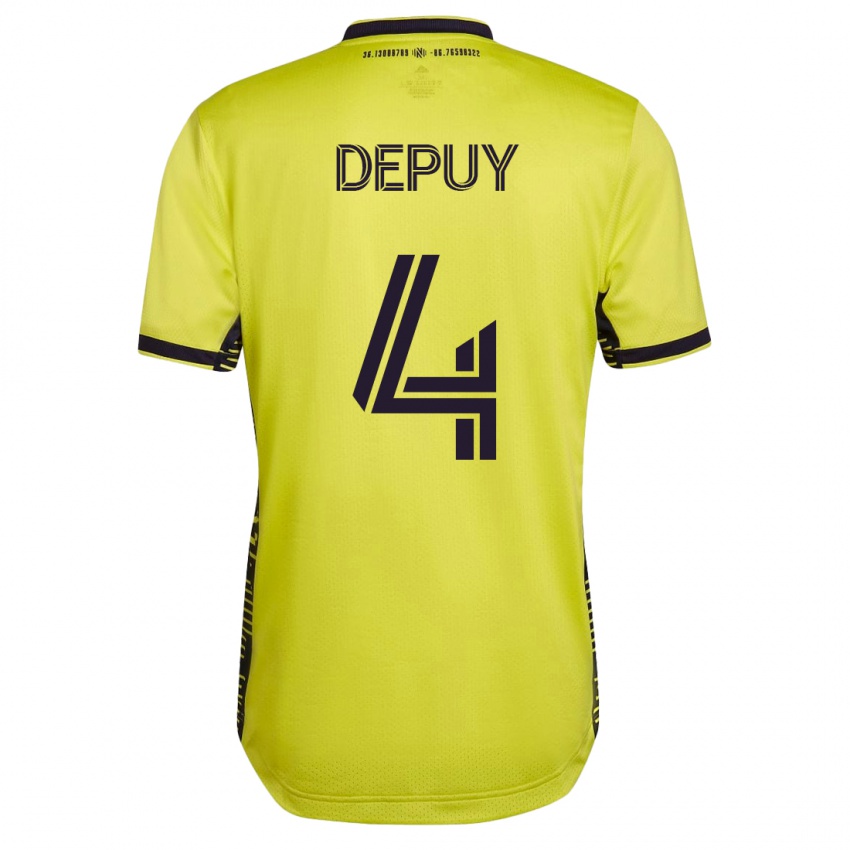 Damen Nick Depuy #4 Gelb Heimtrikot Trikot 2023/24 T-Shirt