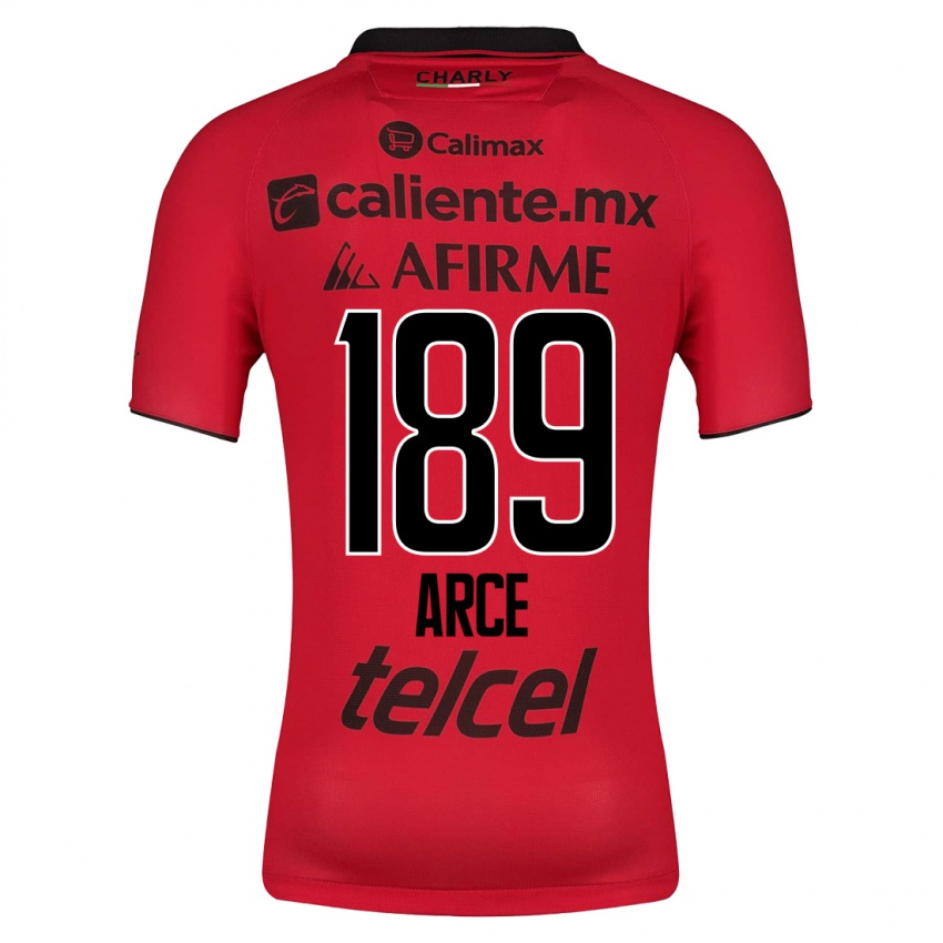 Damen Diego Arce #189 Rot Heimtrikot Trikot 2023/24 T-Shirt