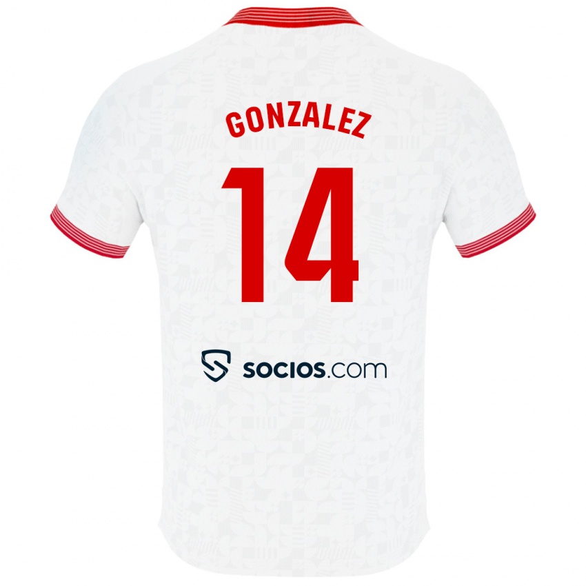 Damen Alberto González #14 Weiß Heimtrikot Trikot 2023/24 T-Shirt