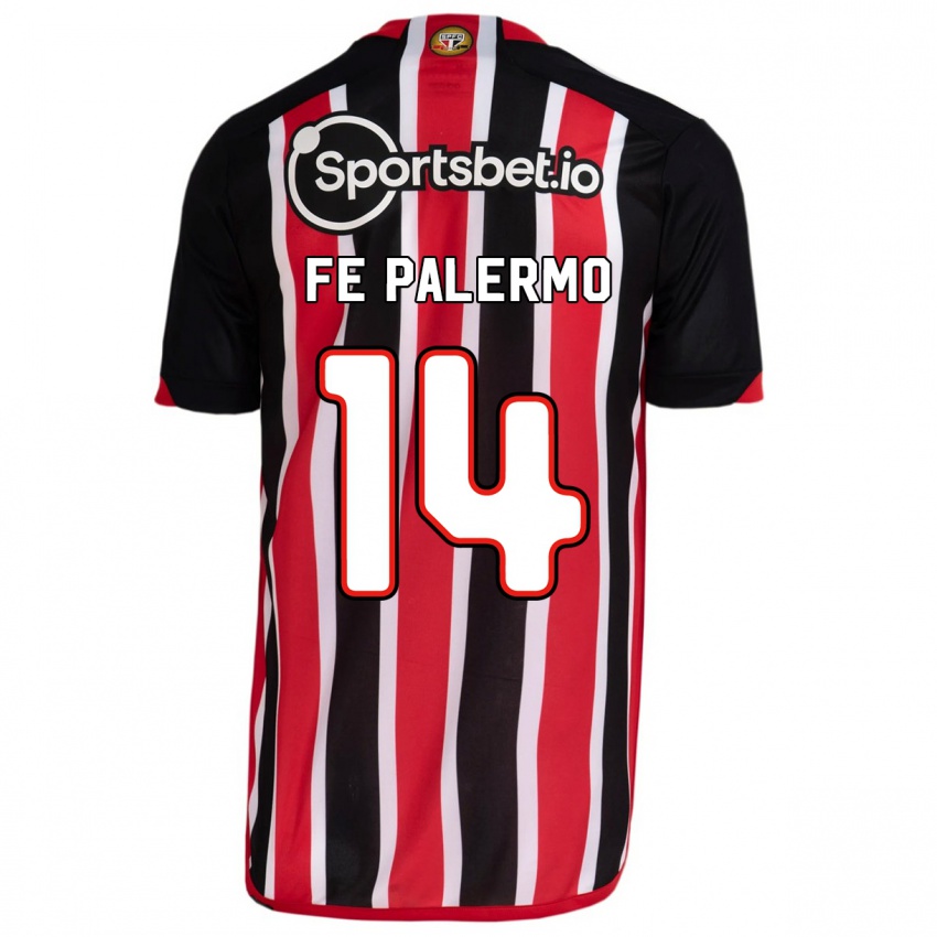 Damen Fe Palermo #14 Blau Rot Auswärtstrikot Trikot 2023/24 T-Shirt