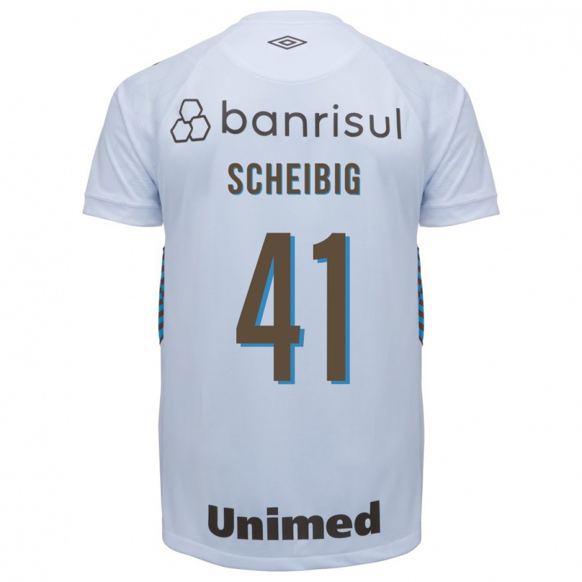 Damen Felipe Scheibig #41 Weiß Auswärtstrikot Trikot 2023/24 T-Shirt