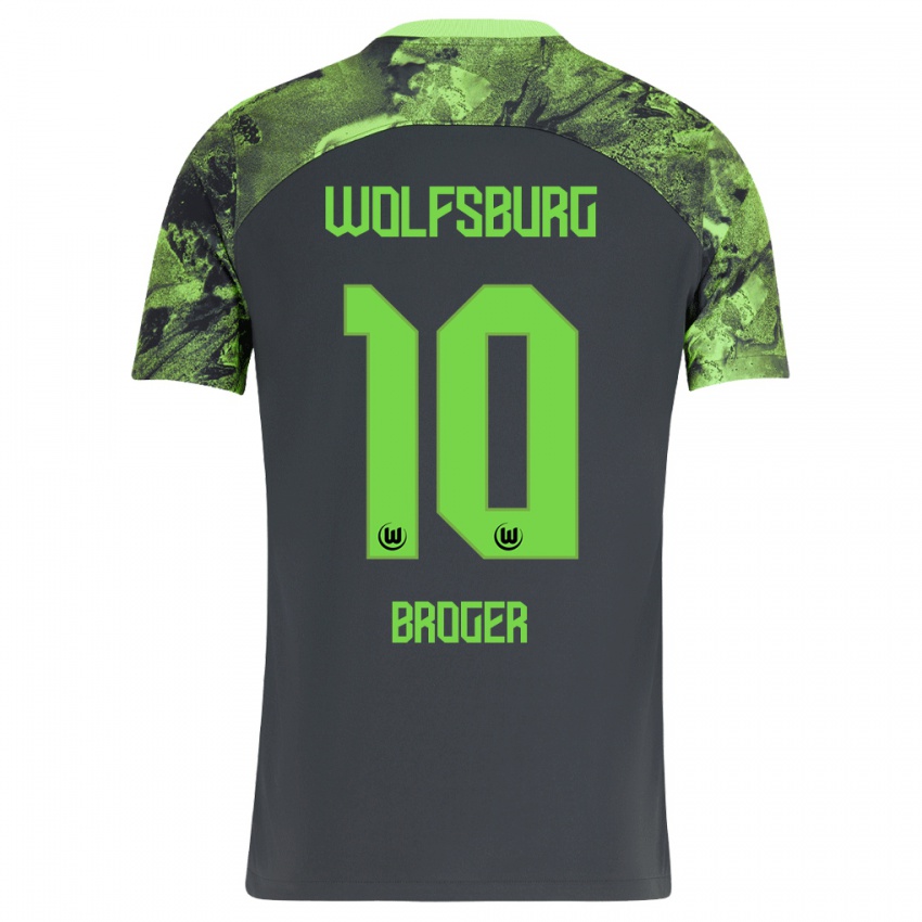 Damen Bennit Bröger #10 Dunkelgrau Auswärtstrikot Trikot 2023/24 T-Shirt