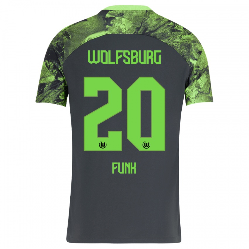 Damen Jonah Funk #20 Dunkelgrau Auswärtstrikot Trikot 2023/24 T-Shirt