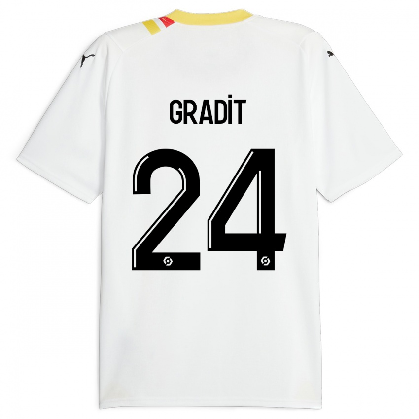 Damen Jonathan Gradit #24 Schwarz Auswärtstrikot Trikot 2023/24 T-Shirt