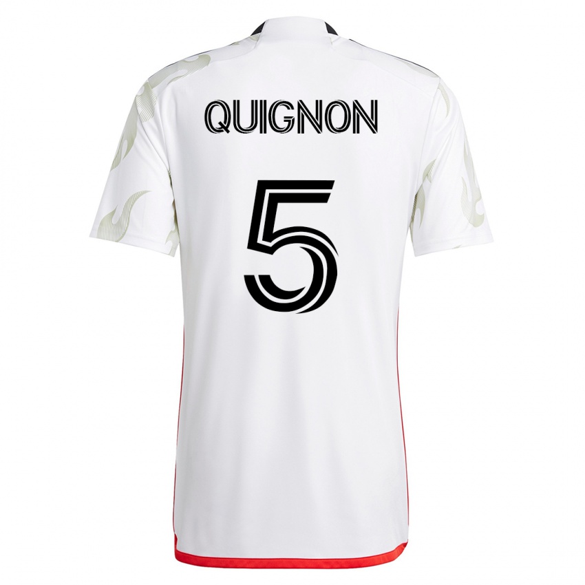 Damen Facundo Quignón #5 Weiß Auswärtstrikot Trikot 2023/24 T-Shirt